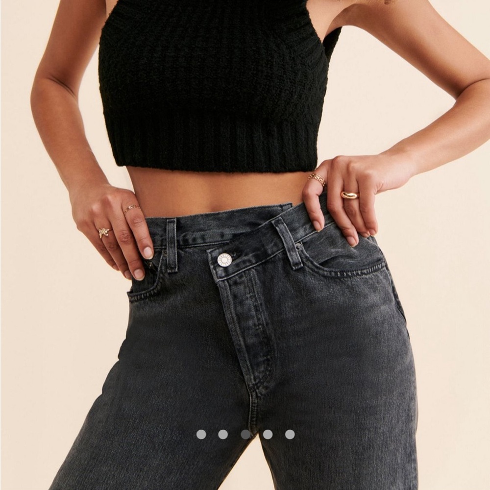 Agolde Black Women's Jeans criss cross